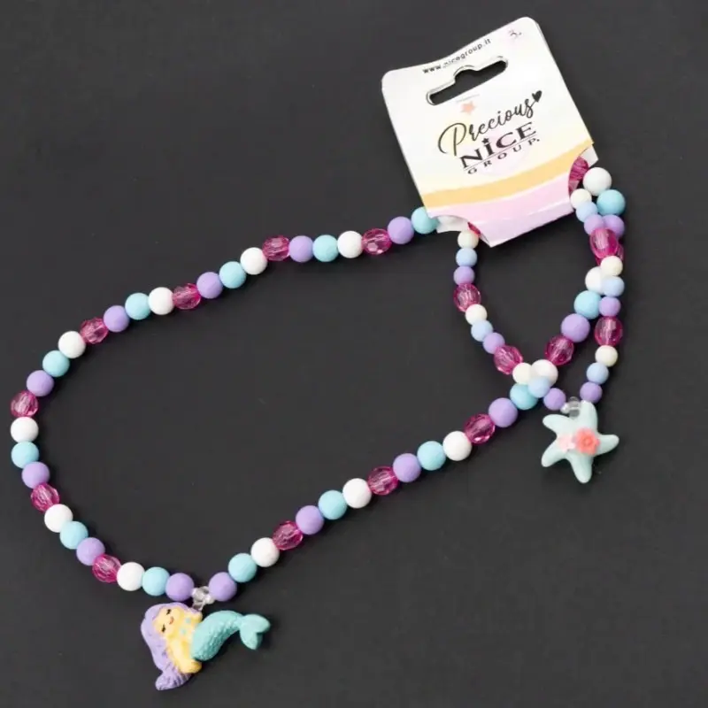 Collana e Bracciale Bambina Miss Mermaid, Parure a tema Sirena