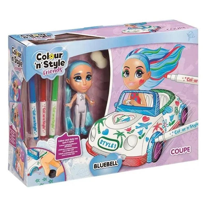 Colour n Style Friends, Bambola Bluebell con Auto Coupe