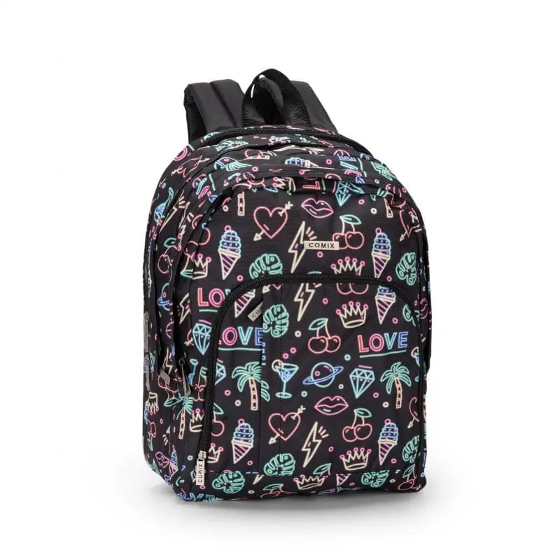 Comix Zaino Organizzato Allover Neon
