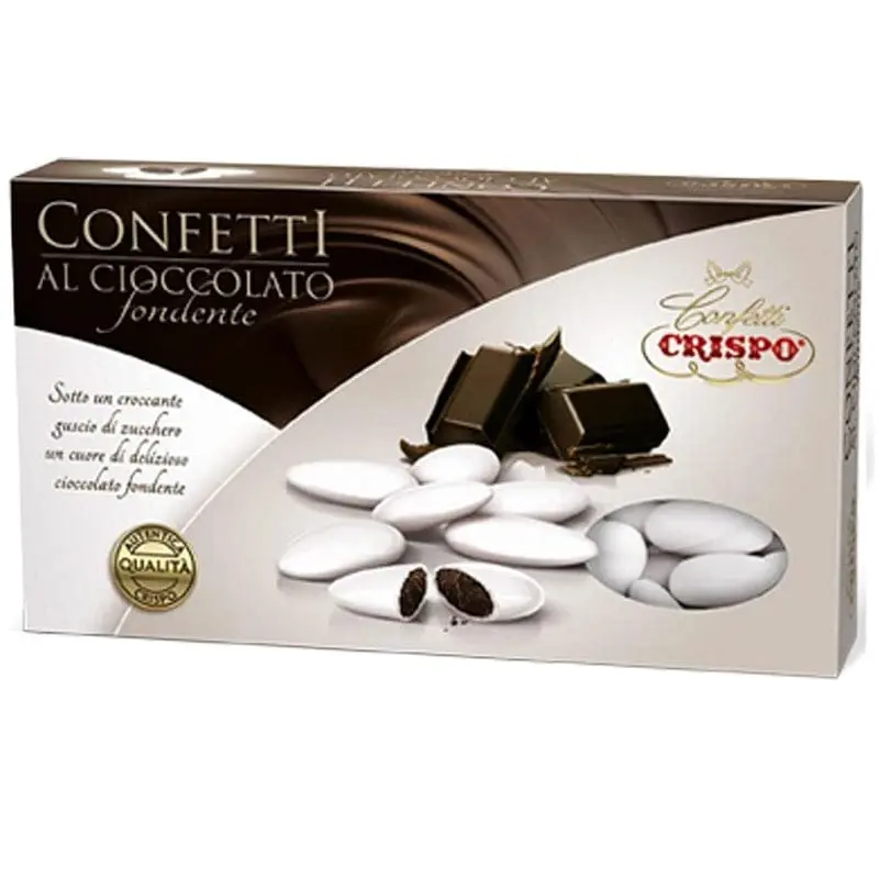 Confetti al Cioccolato Fondente Bianchi 1 Kg- Crispo