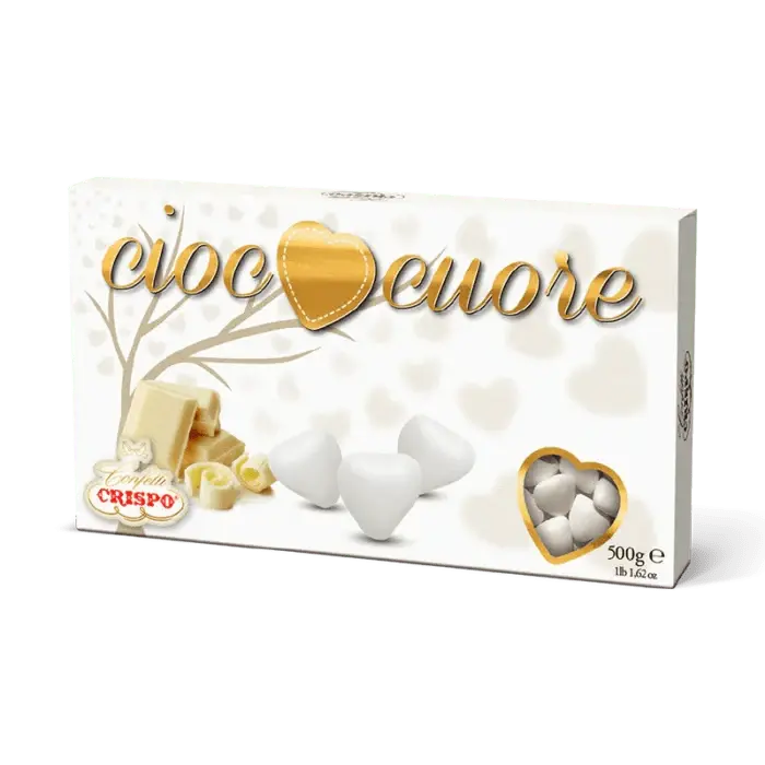 Confetti Ciococuore al Cioccolato Bianco 500 gr - Crispo