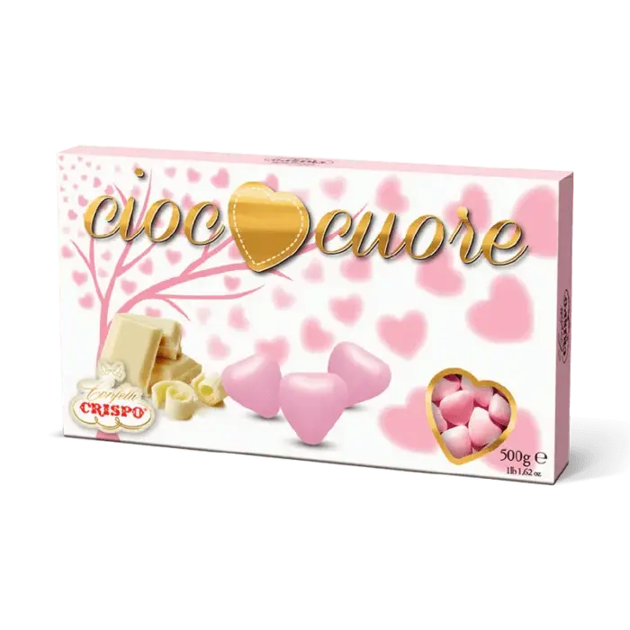 Confetti Ciococuore al Cioccolato Rosa 500 gr - Crispo