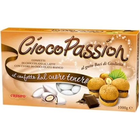 Confetti Ciocopassion al Latte Bianco Gusto di Baci di Giulietta 1 Kg - Crispo