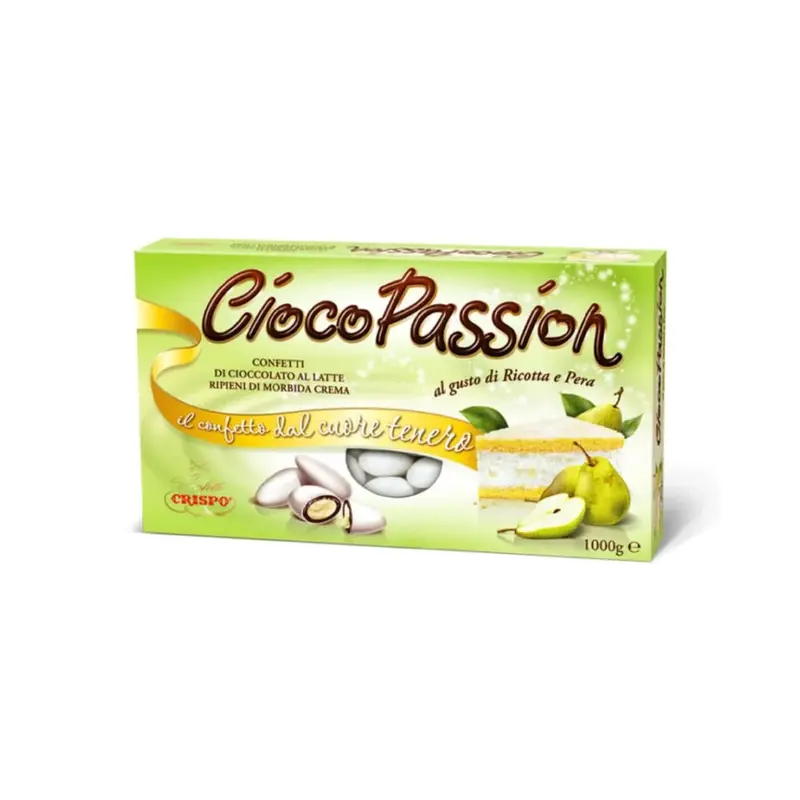 Confetti Ciocopassion Cioccolato al Latte Gusto Ricotta e Pera 1 Kg - Crispo
