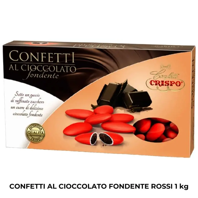 Confetti Ciocopassion Rossi al Cioccolato Fondente 1 Kg- Crispo