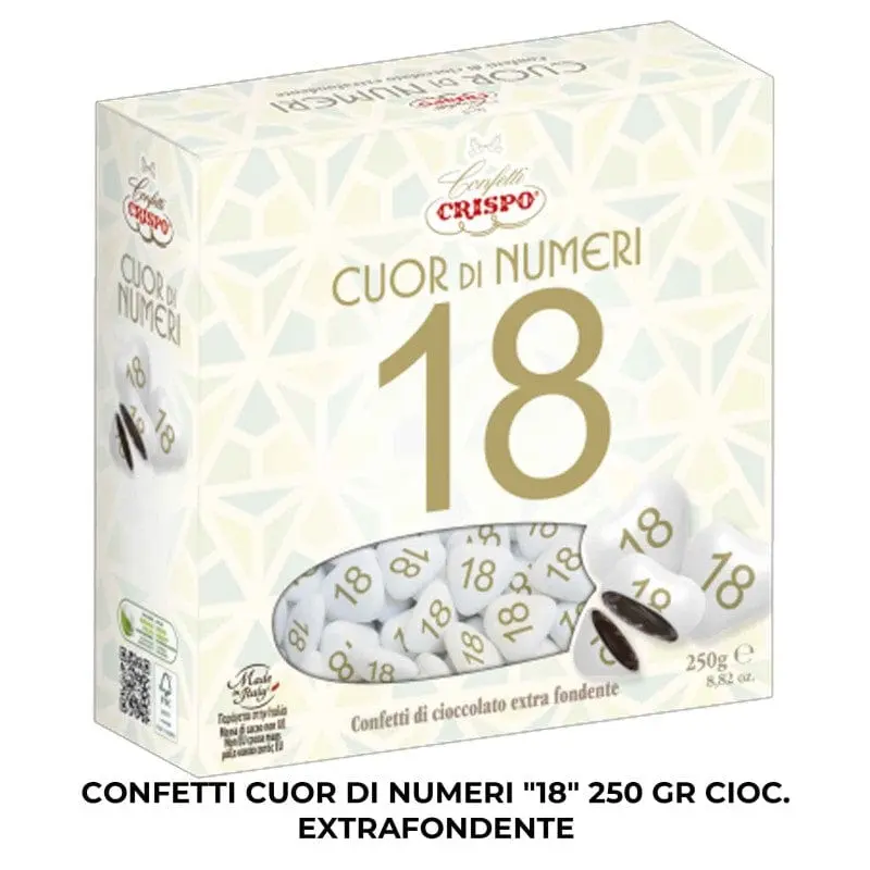 Confetti Cuor di Numeri 18 da 250 gr - Crispo
