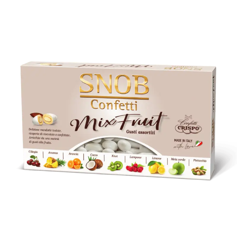 Confetti Snob Mix Fruit Gusti Assortiti Bianco 1 Kg - Crispo