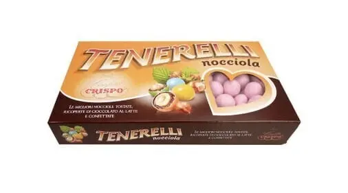 Confetti Tenerelli Rotondi Rosa alla Nocciola 1 Kg - Crispo