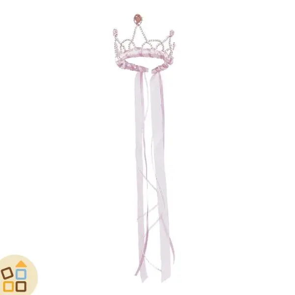 CORONA CON NASTRI ROSA