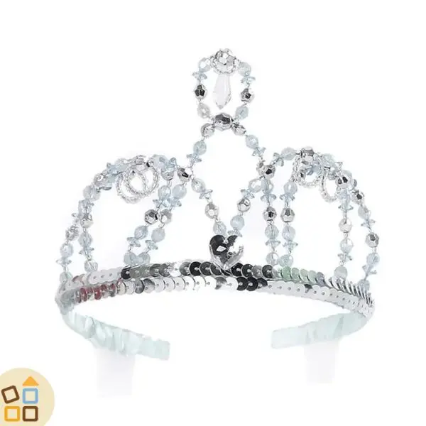 CORONA TIARA PERLINE azzurro