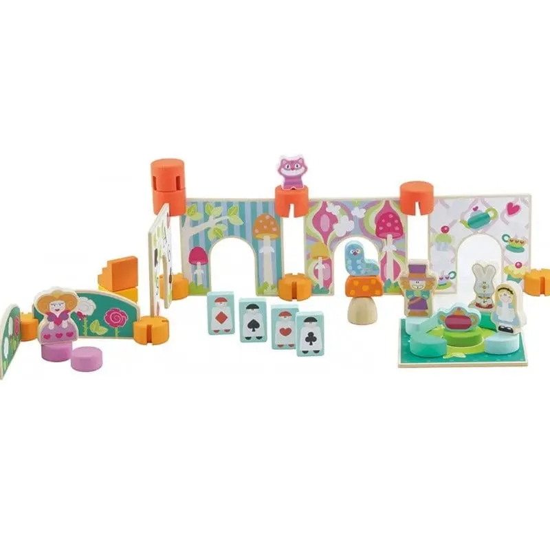 Costruzioni in Legno per Bambini, Kit da 40 Pezzi Sevi Magic Land