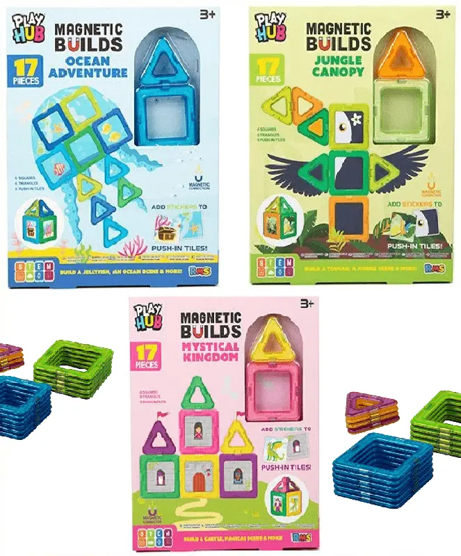 Costruzioni Magnetiche 17 Elementi per bambini +3 Anni