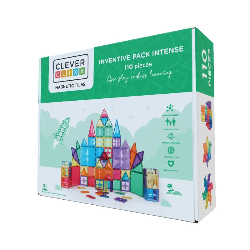 Costruzioni Magnetiche Cleverclixx – Inventive Pack Intense (110 pz)