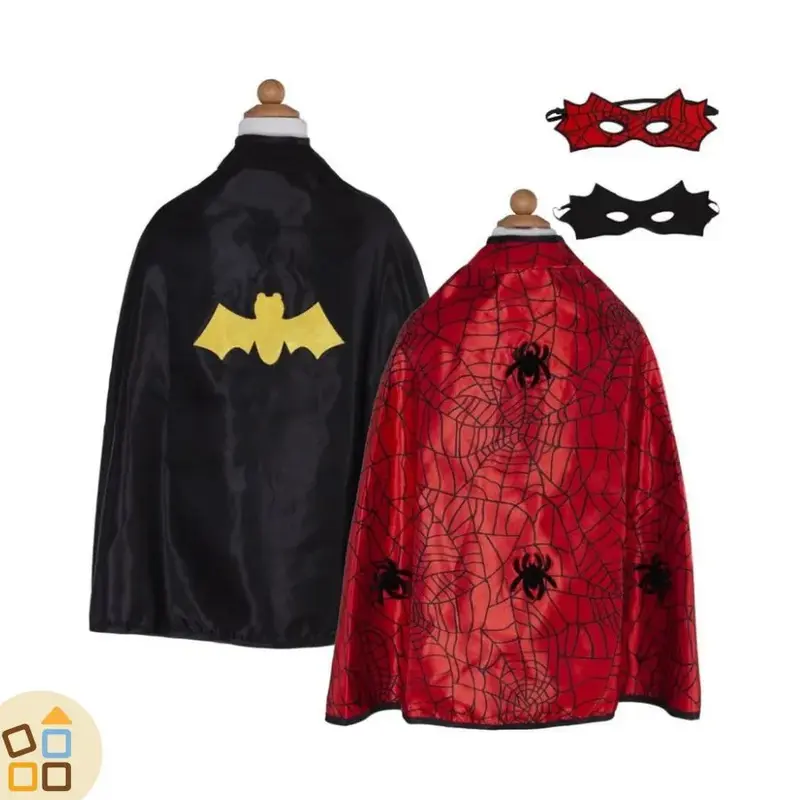 COSTUME BATMAN/SPIDERMAN, MANTELLO 2PZ 3/4 ANNI