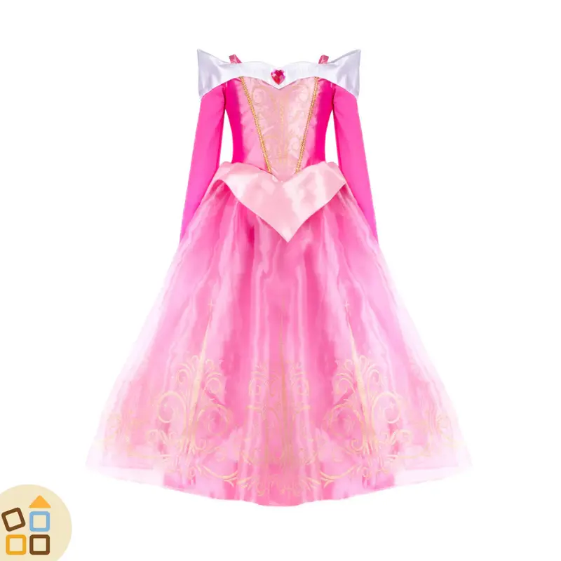 COSTUME BELLA ADDORMENTATA, ROSA E ORO 2/3 ANNI