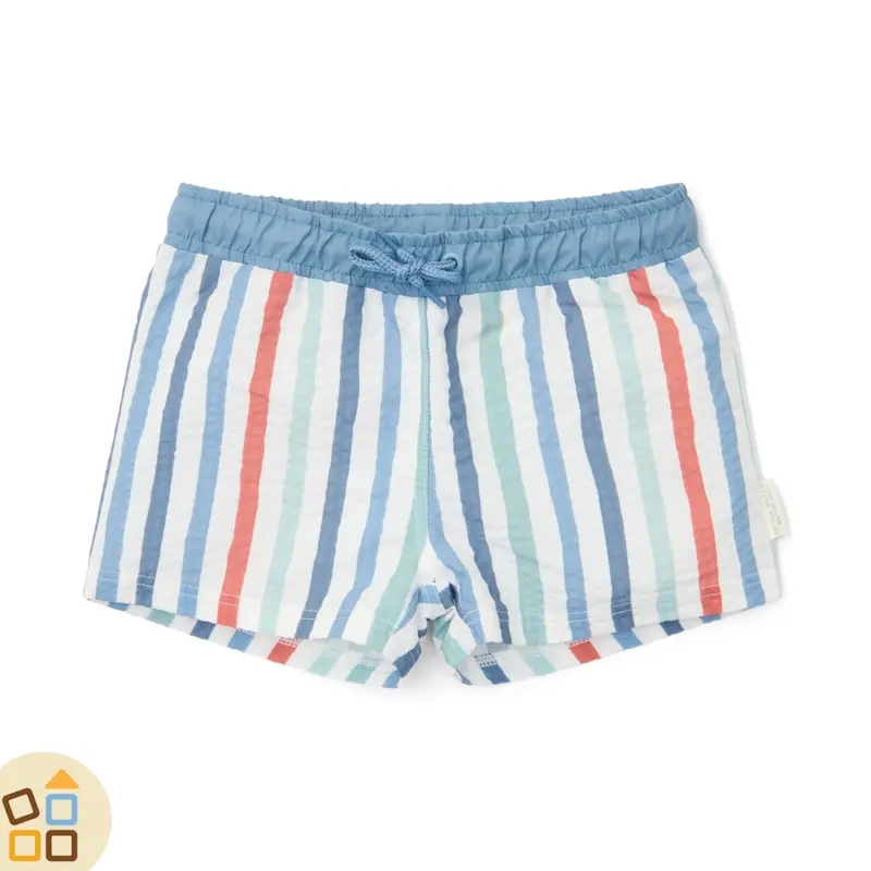 COSTUME BOXER 2/4 A RIGHE BLU