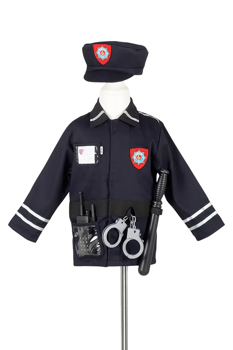 Costume Carnevale Poliziotto 4/7 Anni Altezza 104/122 Cm - Policeman Set (100846)