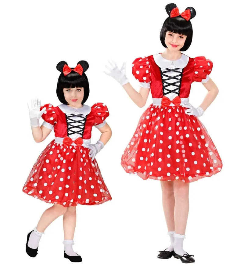 Costume Carnevale Topolina Taglie da 1 a 5 Anni
