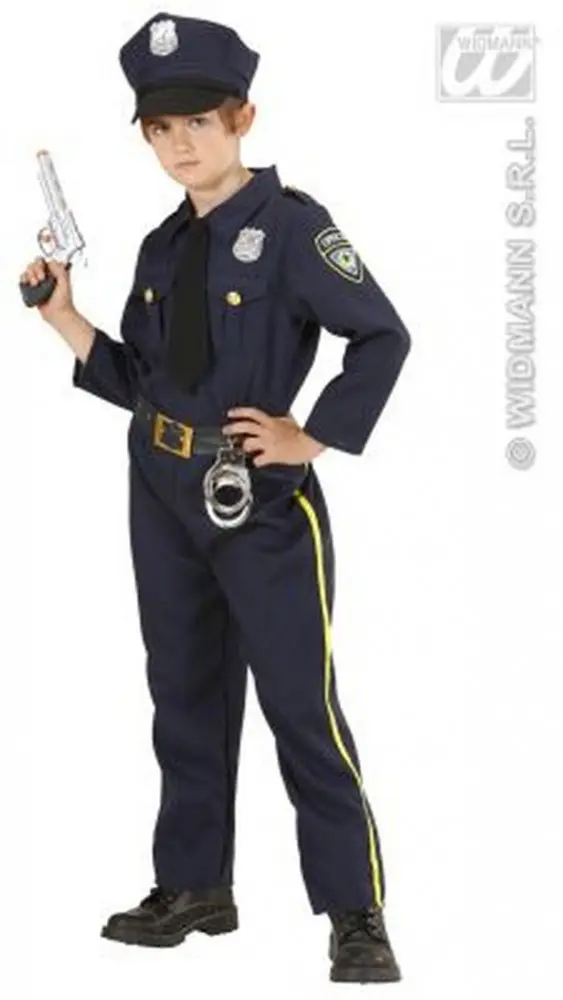 Costume da poliziotto per ragazzi 8-10 anni