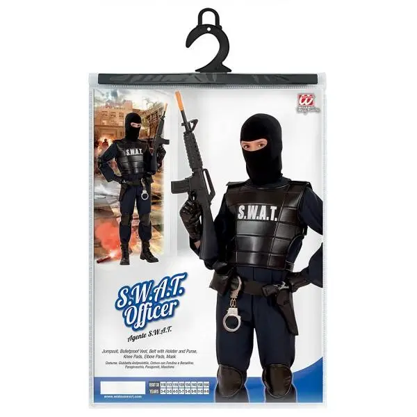 Costume Di Carnevale Agente S.w.a.t. 14-16 Anni