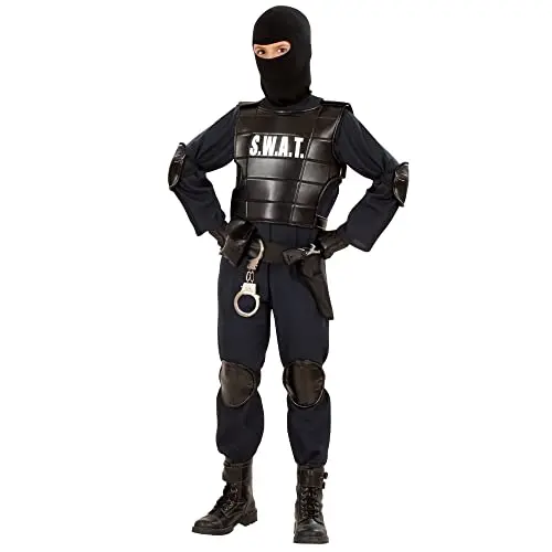 Costume Di Carnevale Agente S.w.a.t. 8-10 Anni
