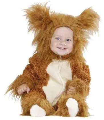 Costume Di Carnevale Leoncino Fuzzy Ass. In 2 Misure (0-6 Mesi - 1-2 Anni)