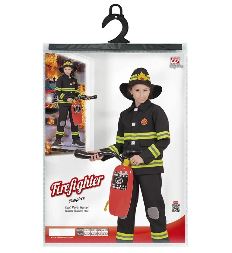 Costume Di Carnevale Pompiere 5-7 Anni