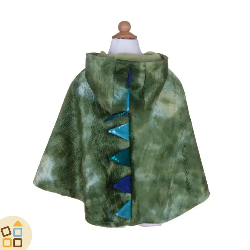 COSTUME DINO VERDE VELLUTO, MANTELLO 2/3 ANNI