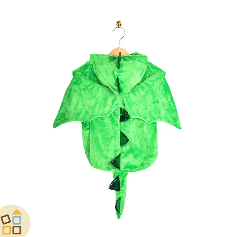 COSTUME DRAGO VERDE, PONCHO CON ALI 1/4 ANNI