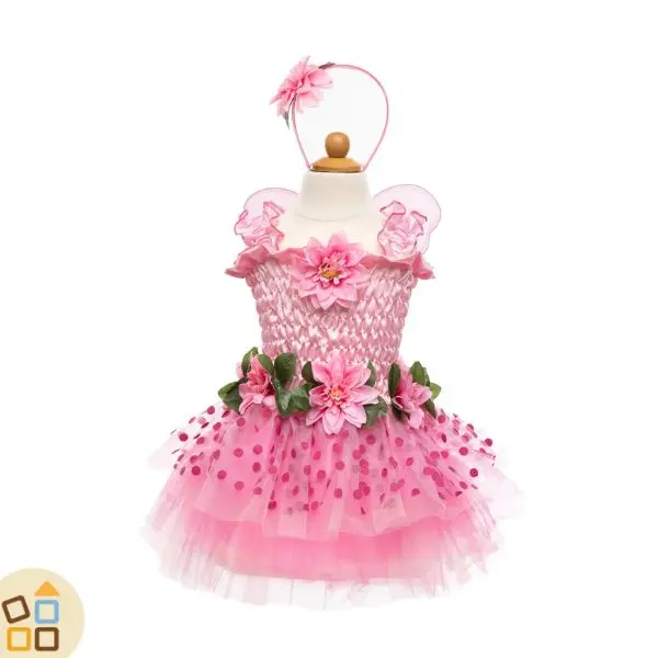 COSTUME FARFALLA DEI FIORI ROSA 3/4 ANNI
