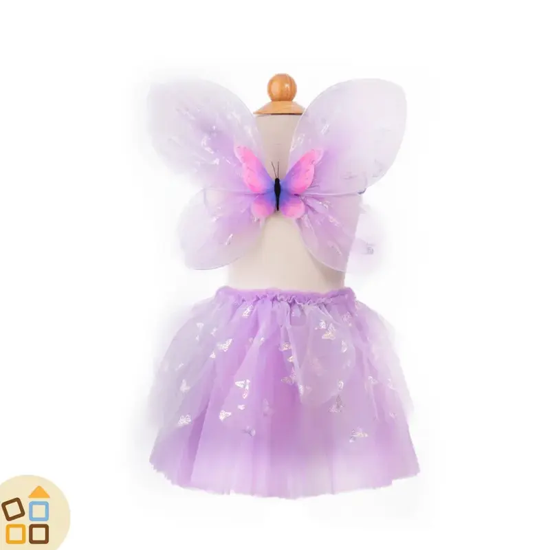 COSTUME FARFALLA LILLA 4/6, GONNA + ALI