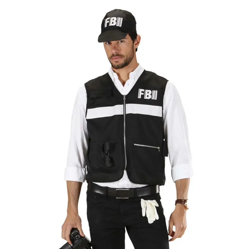 Costume Fbi Crime Scene Investigator (Gilet, Berretto) (M/L)