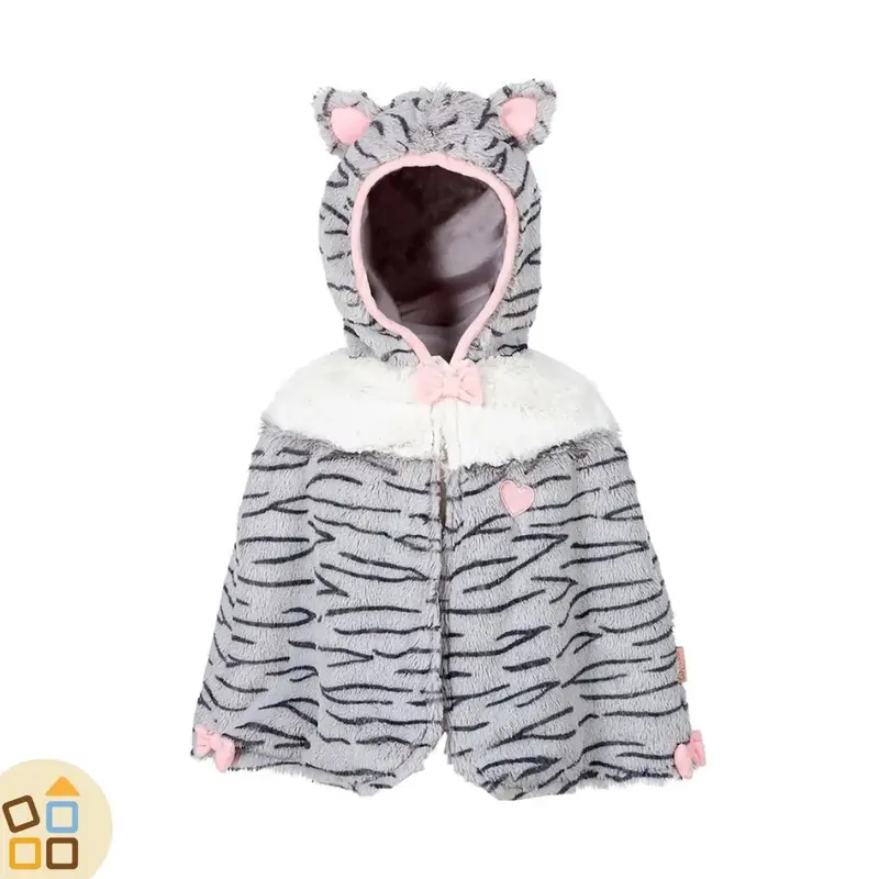COSTUME GATTO TIGRATO CON FIOCCO, MANTELLO 2 ANNI