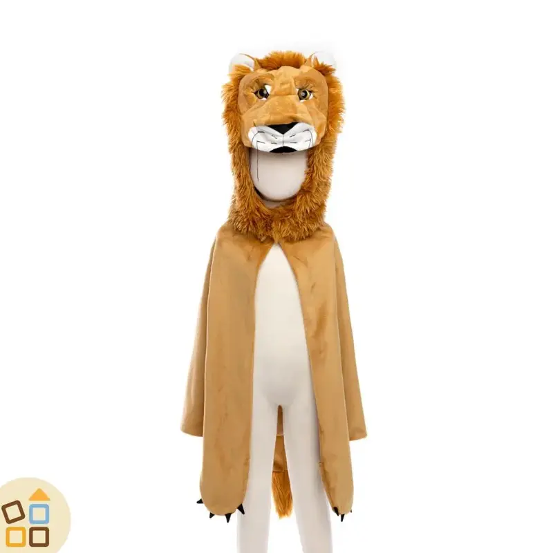 COSTUME MANTELLO LEONE occhi, zampe 2/3 anni