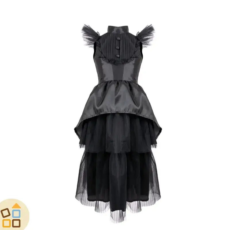 COSTUME MERCOLEDI ADDAMS, VESTITO 9/10 ANNI