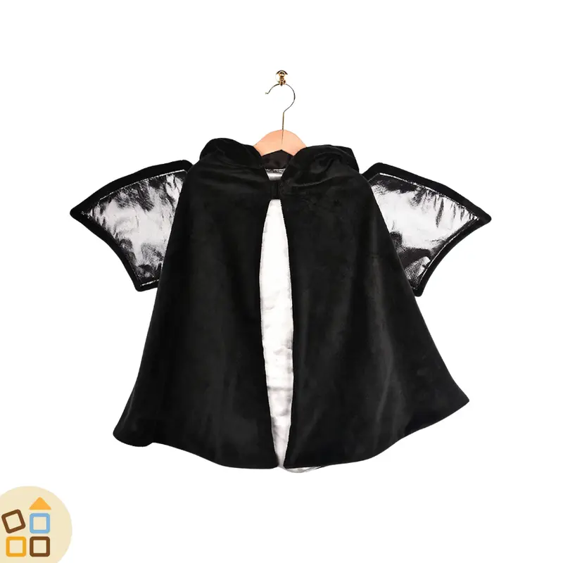 COSTUME PIPISTRELLO, MANTELLO 3/8 ANNI