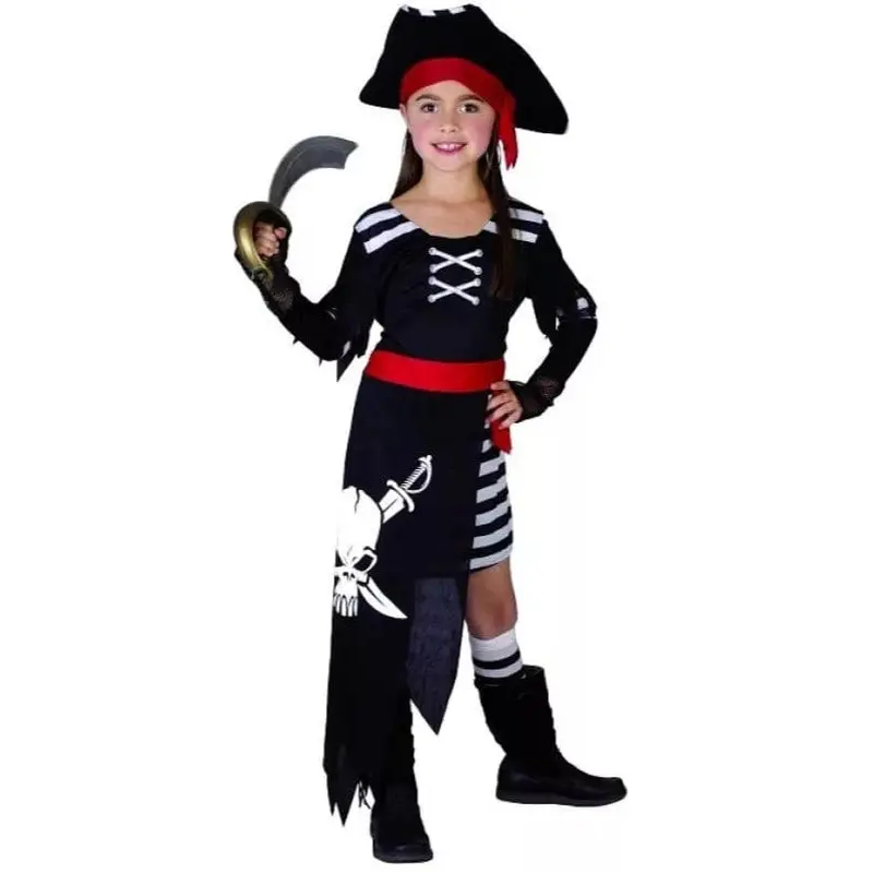 Costume Pirata Bambina, Piratessa 8-10 Anni