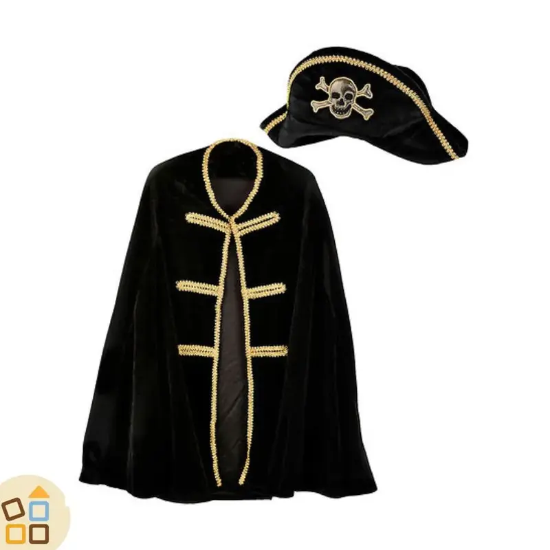 COSTUME PIRATA, MANTELLO 3/8 ANNI