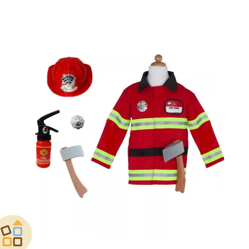 COSTUME POMPIERE, DIVISA E ACCESSORI 3/4 ANNI