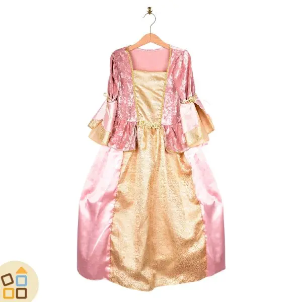 COSTUME PRINCIPESSA ROSA, VESTITO 8/9 ANNI