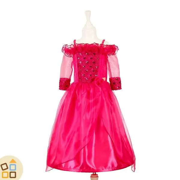 COSTUME PRINCIPESSA, VESTITO FUCSIA VALENTINE 8/10 ANNI