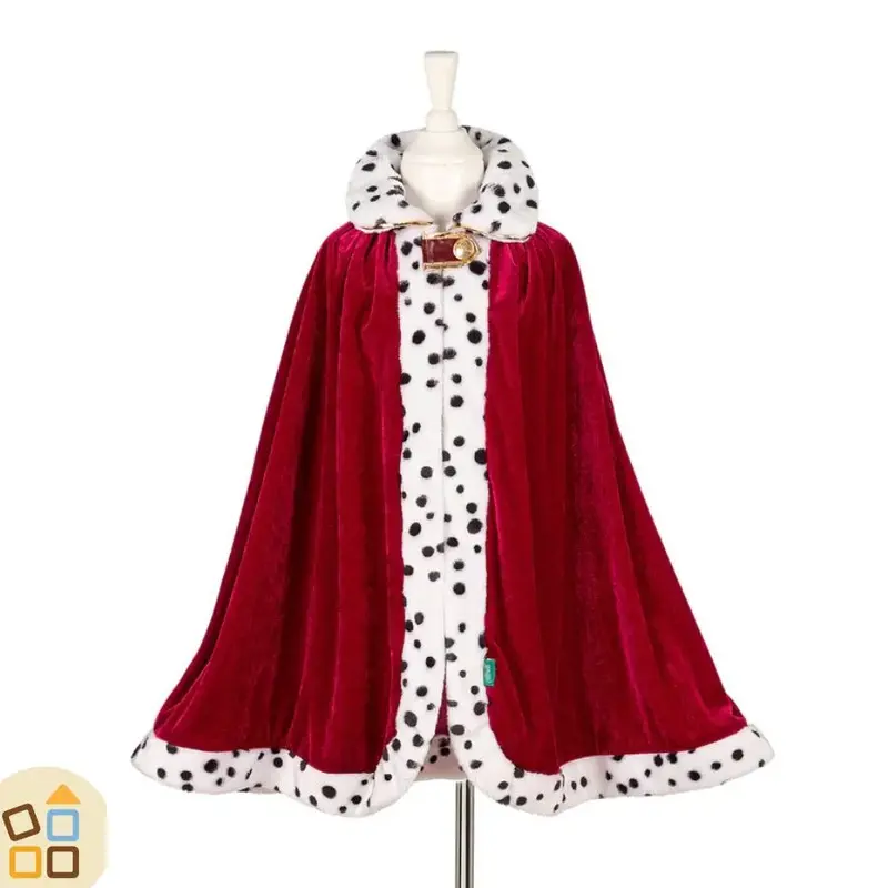 COSTUME RE, MANTELLO ROSSO LUIS 4/8 ANNI