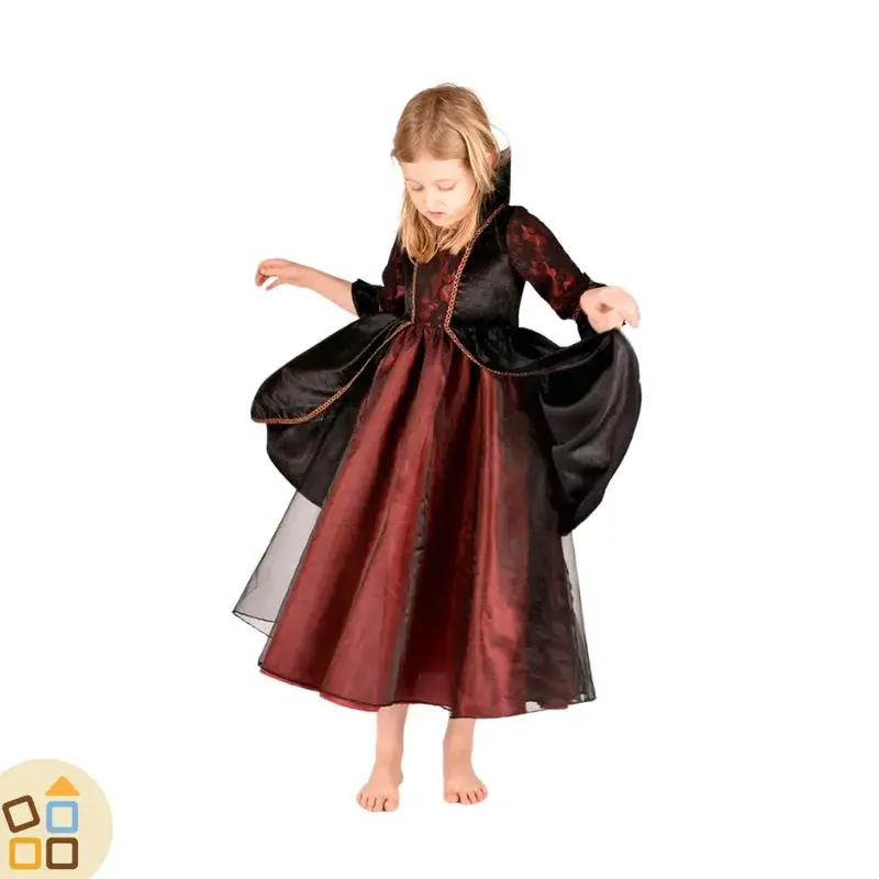 COSTUME REGINA VAMPIRI, VESTITO 6/8 ANNI