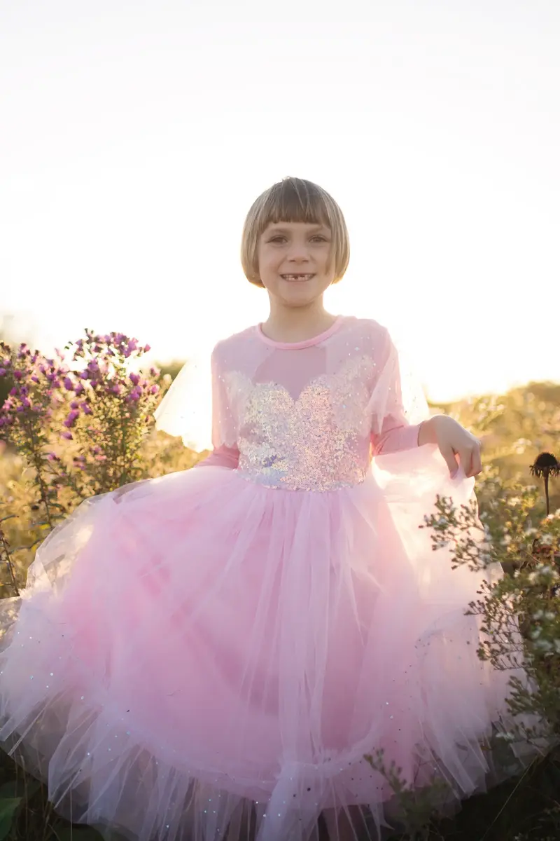 COSTUME ROSA CON TULLE 3/4 ANNI