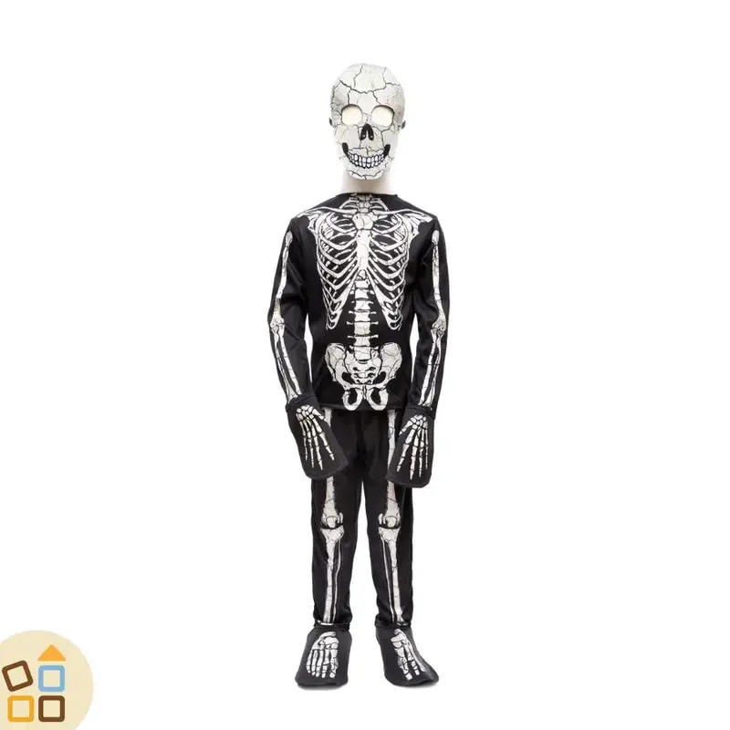 COSTUME SCHELETRO 3/4 (maglia+pantalone)