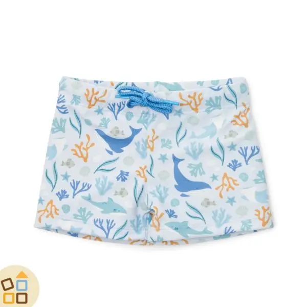 COSTUME SHORTS AZZURRO BALENE 9/12 M