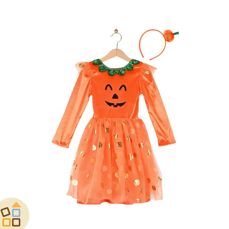 COSTUME ZUCCA HALLOWEEN, VESTITO 4/6 ANNI