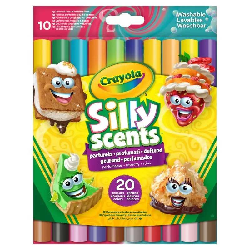 Crayola 10 Pennarelli Doppia Punta Lavabili