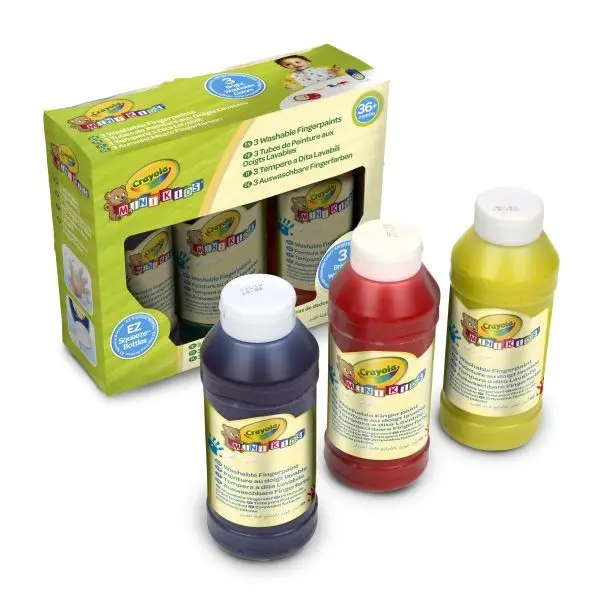 Crayola Mini Kids Washable Finger Paint Set - Basic Colors