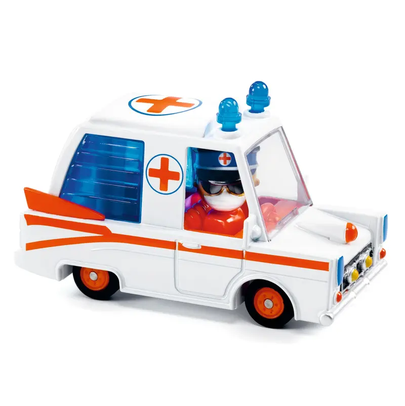 Crazy Motors - Hurry Ambulance Macchinina in Metallo Ambulanza